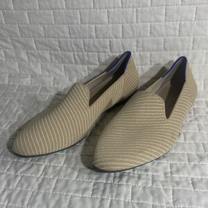 Rothy's The Almond Loafer in the Chai Twill color